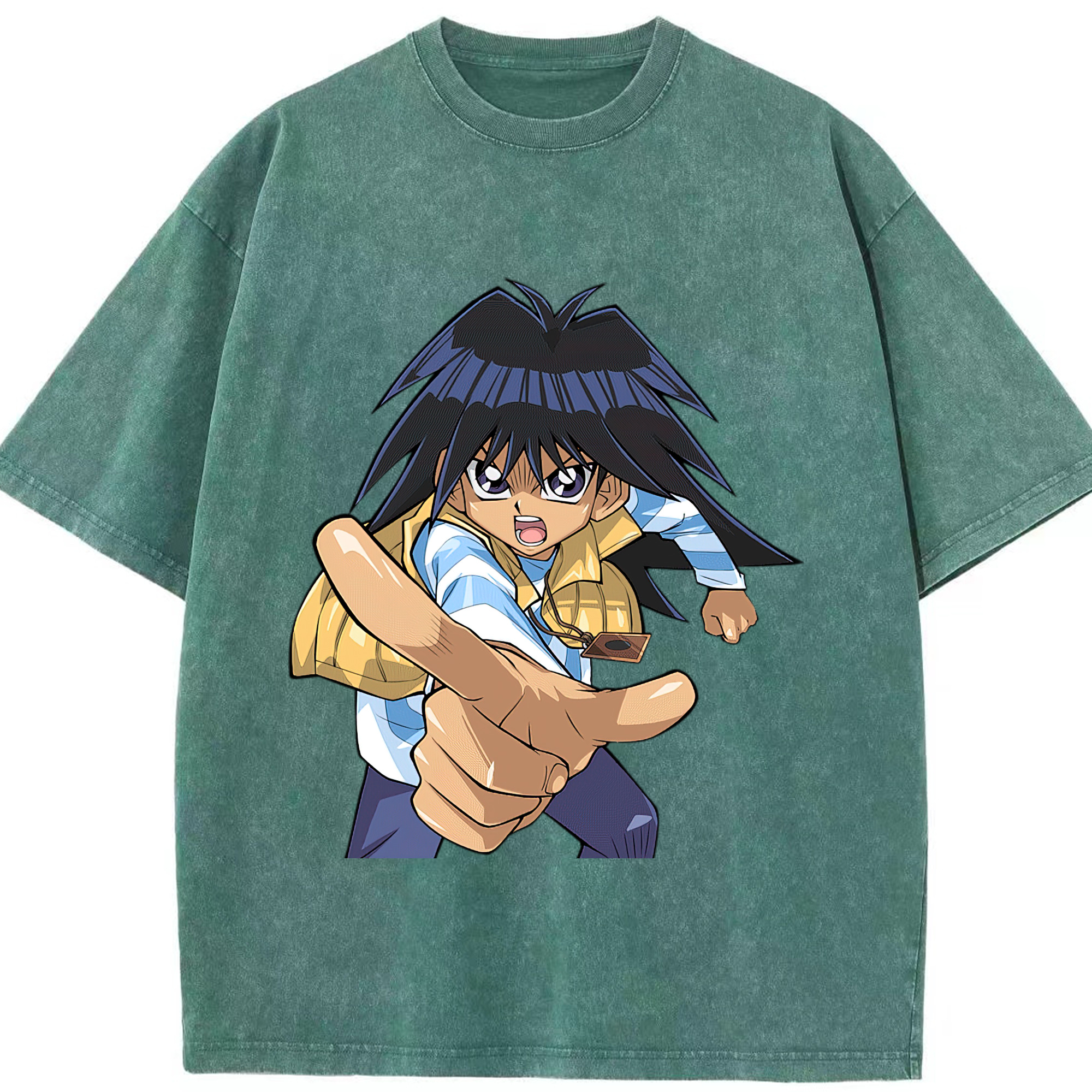 （画像用） 遊☆戯☆王 Yu-Gi-Oh! 綿100% ヴィンテージ風 半袖Tシャツ（フロントプリント）